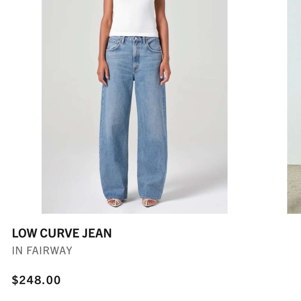 Agolde Fairway Blue Wide Leg Jeans